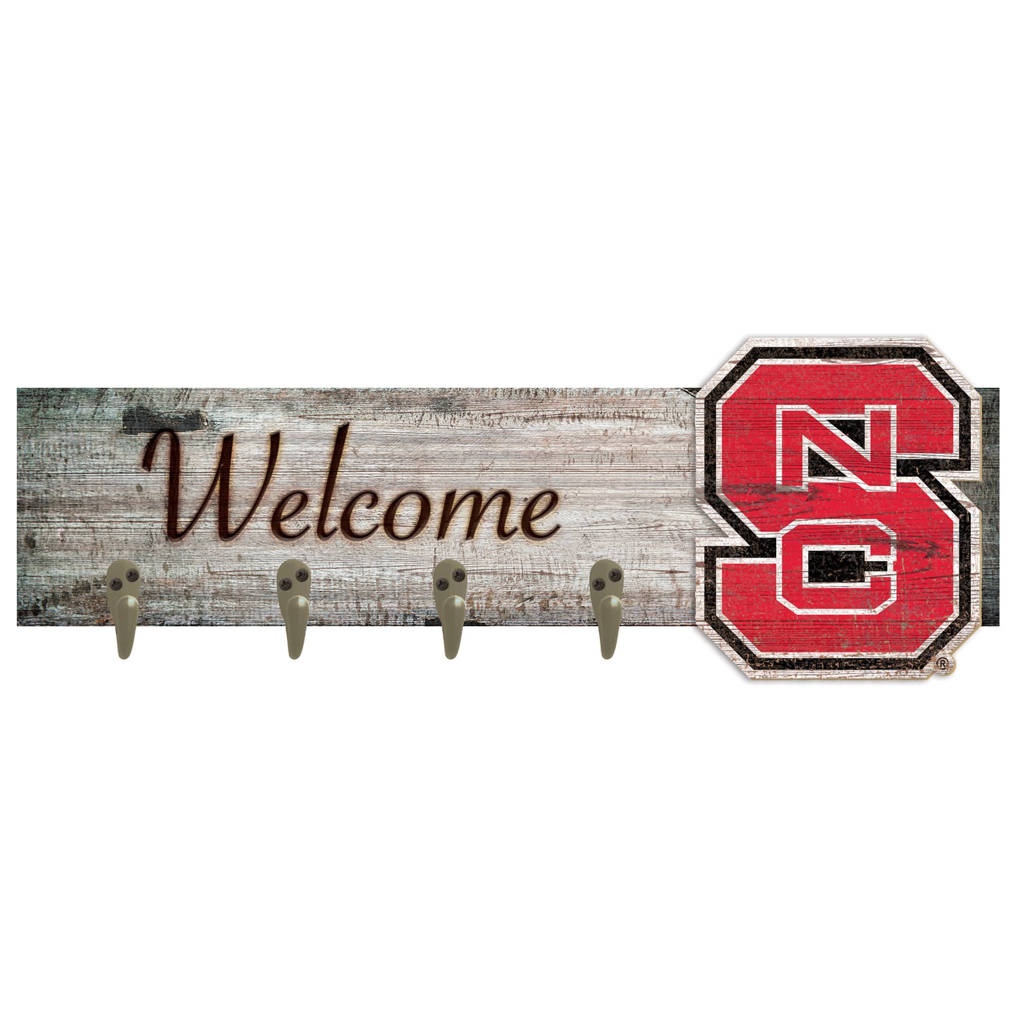 Fan Creations - NC State Wolfpack 24" x 6" Mounted Coat Hanger - Multicolor