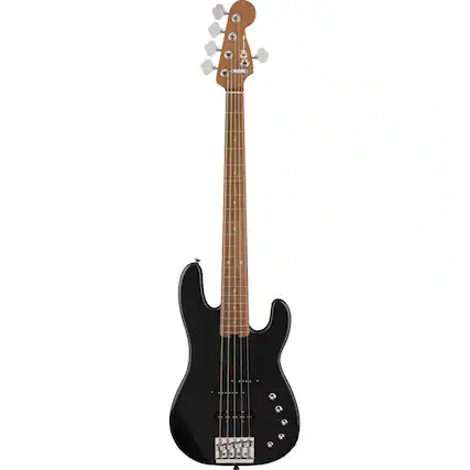 Front. Charvel - Charvel Pro-Mod San Dimas Bass PJ V 5-String Bass Guitar, Metallic Black.