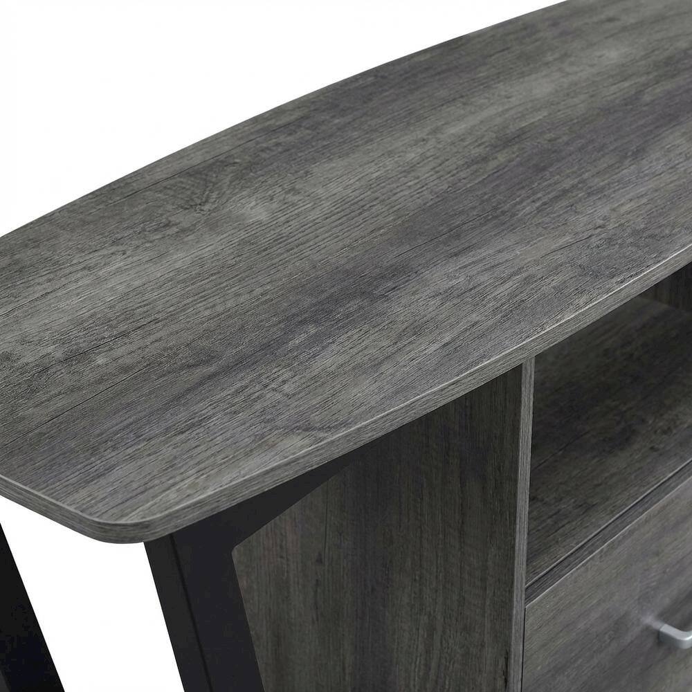 Alt View 4. FurniFact - Black Graystone TV Stand for 65-Inch Screens with Shelves and Storage - Black.