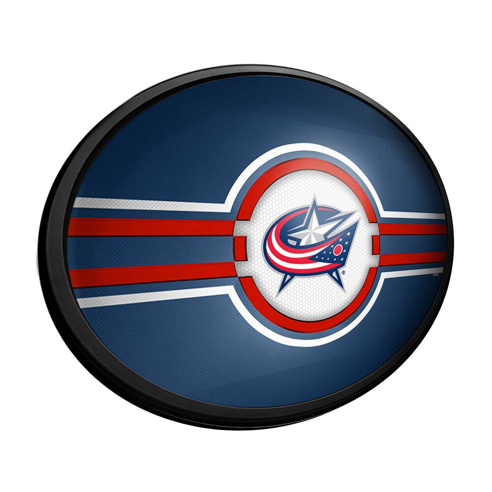 Alt View 1. The Fan-Brand - Columbus Blue Jackets 18'' x 14'' Team Color Slimline Illuminated Wall Sign - Multicolor.