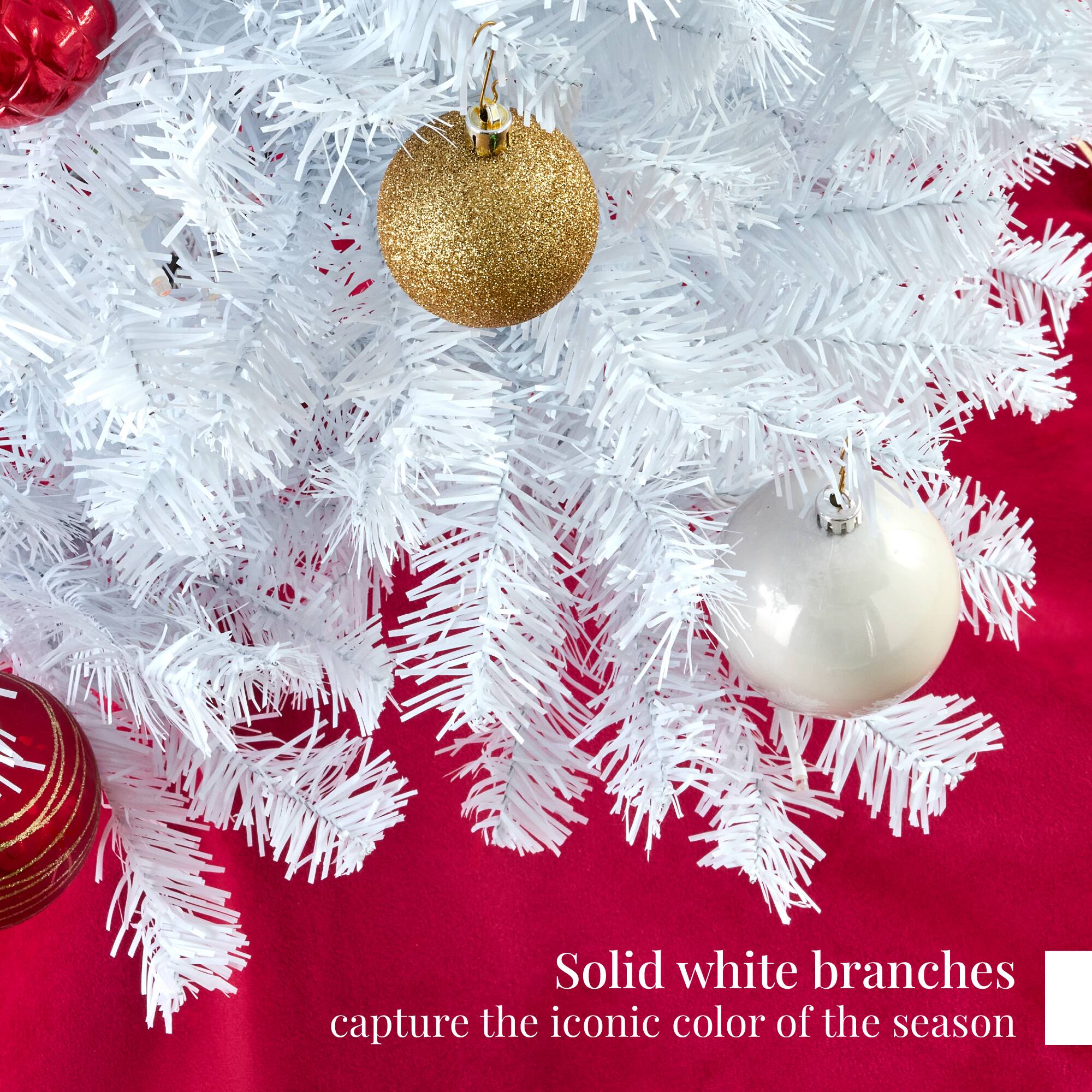 Solid white branches capture the iconic color of the season