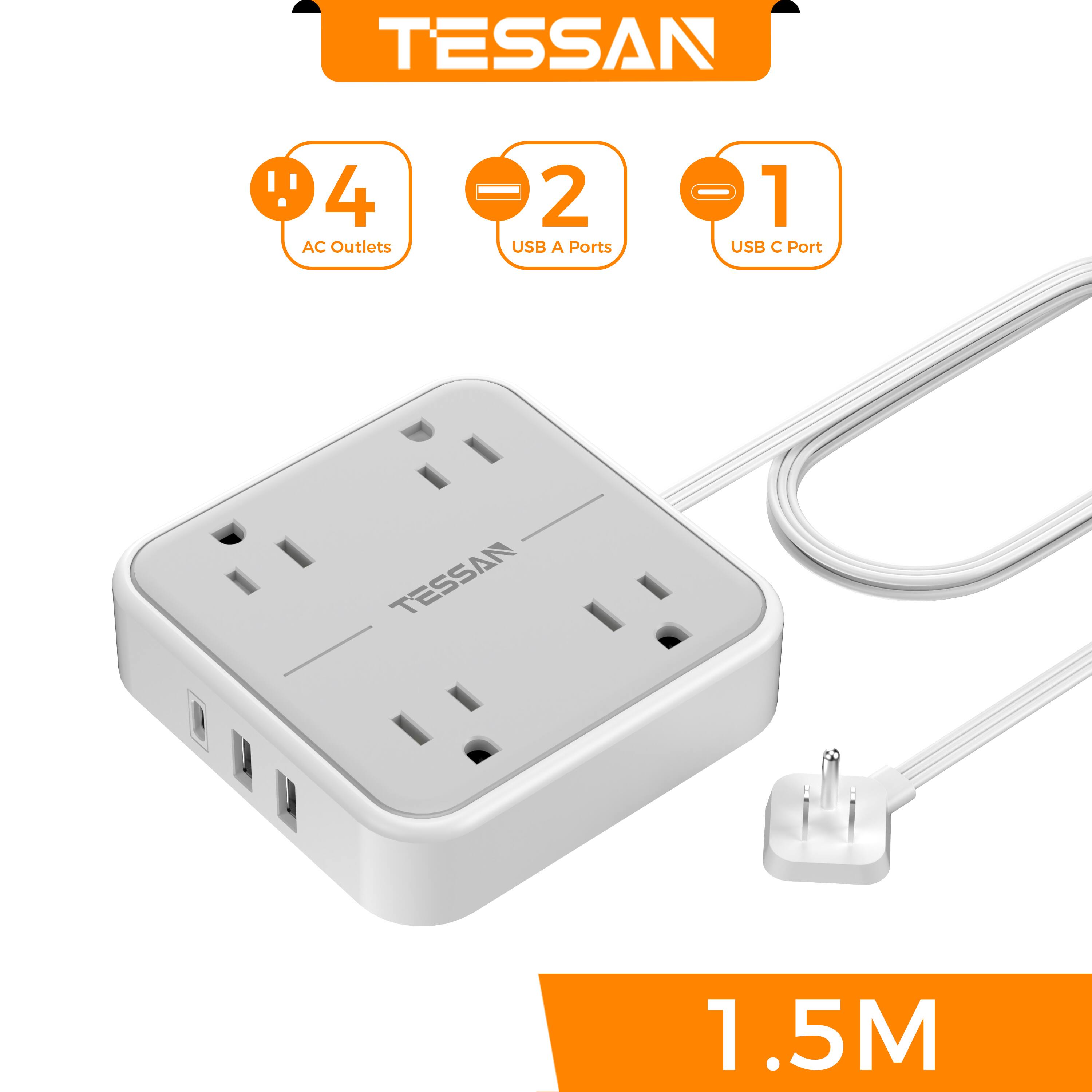 TESSAN

4 AC Outlets
2 USB A Ports
1 USB C Port

TESSAN

1.5M