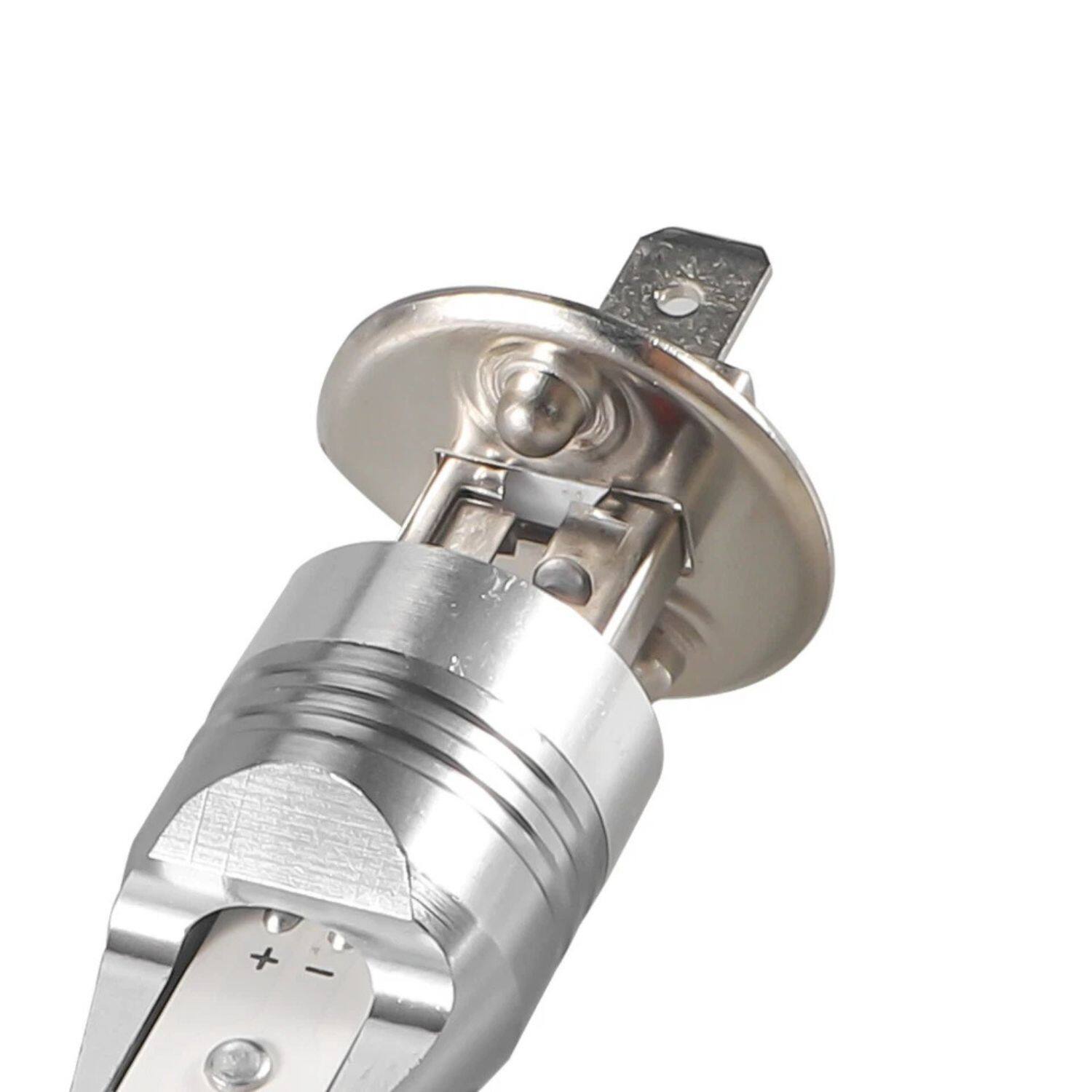 Angle. Stock Preferred - 2x H1 LED Headlight Bulbs Conversion Kit – 6500K Super Bright White Lights, 100W, IP67 Waterproof.