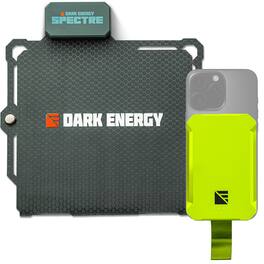 Dark Energy - Poseidon Nano 3,000mAh MagSafe Compatible Power Bank with Spectre 8W Solar Panel - Solar Generator System for Camping - Green 8W-Gray