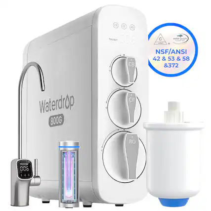 Waterdrop
800G
CB CF RO
TDS OUT 005
NSF/ANSI 42 & 53 & 58 & 372
Waterdrop
800G
CB CF RO
Waterdrop
005
NSF/ANSI 42 & 53 & 58 & 372
Water Quality
Platinum Seal