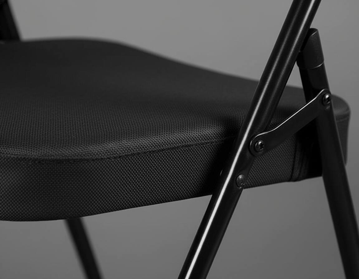 Back. AOITUN - Folding Chair 6 Pack Plastic Foldable for Dorm Room, Quality Seating for Daily Use, Ideal for Events & Gatherings - Black.