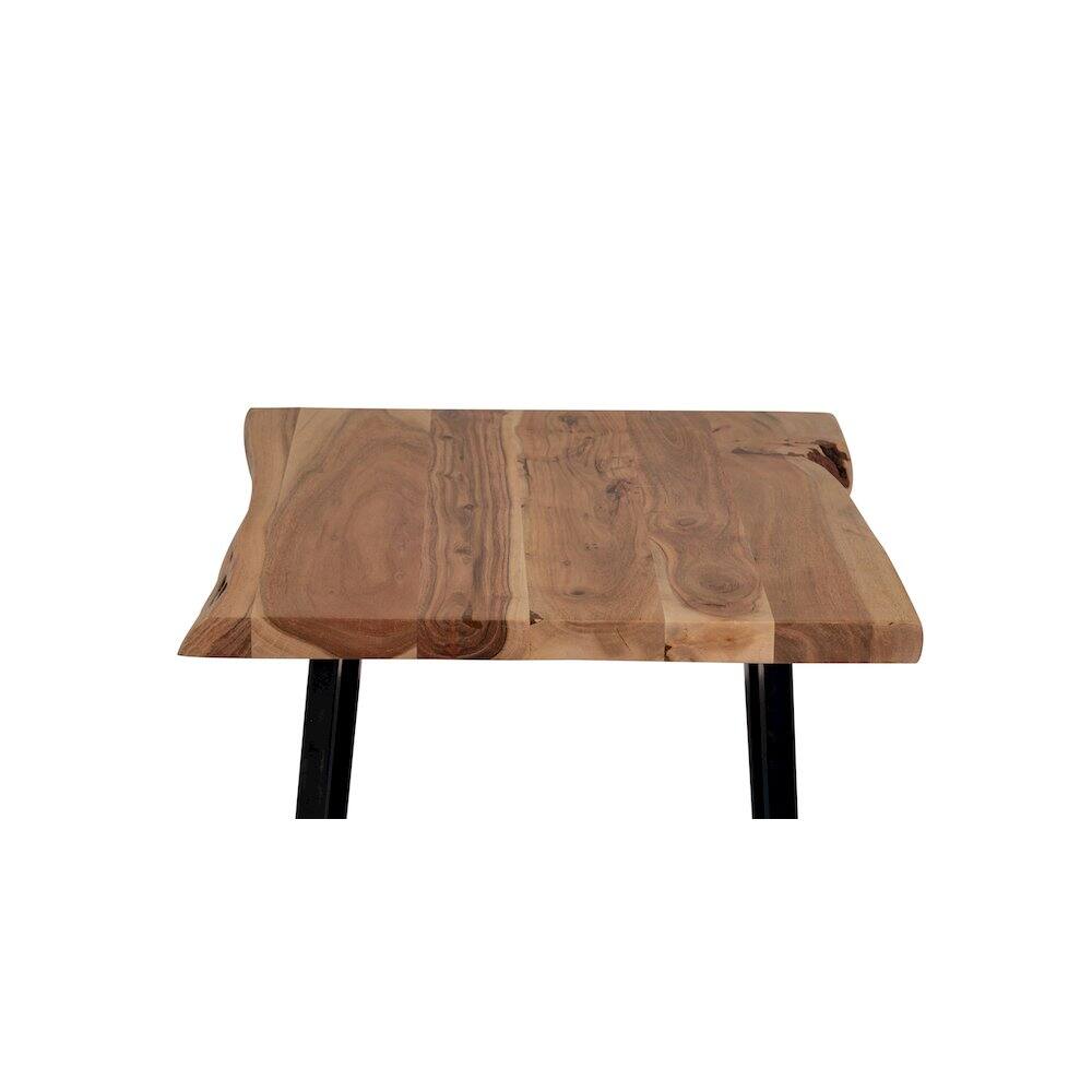 Left. Porter Designs - Porter Designs Manzanita Live Edge Solid Acacia Wood End Table, Natural - Brown.