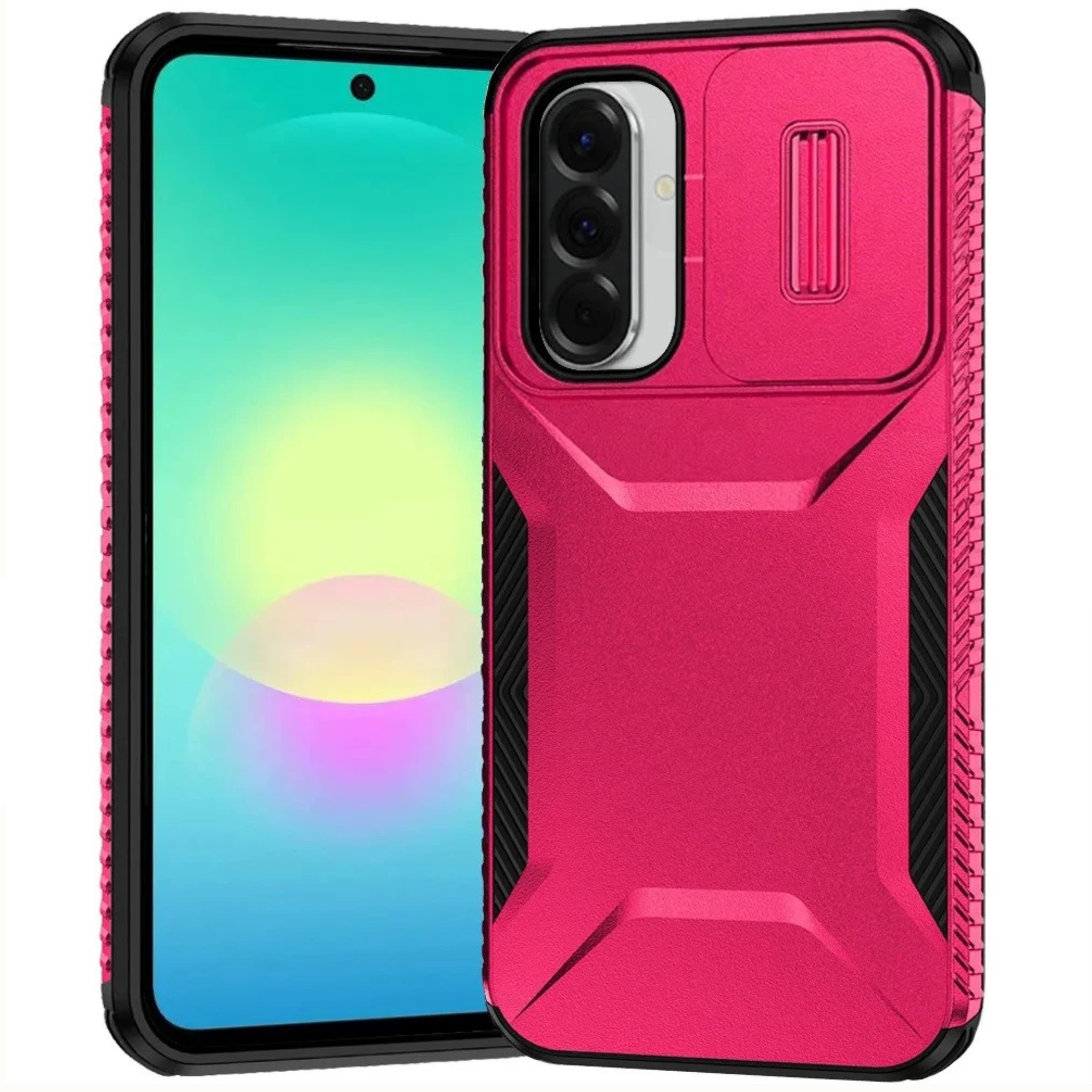 Kitcheniva - Sliding Camera Lens Protection Case With Tempered Glass For Samsung A27 5G - Hot Pink price history on PriceWatchPro