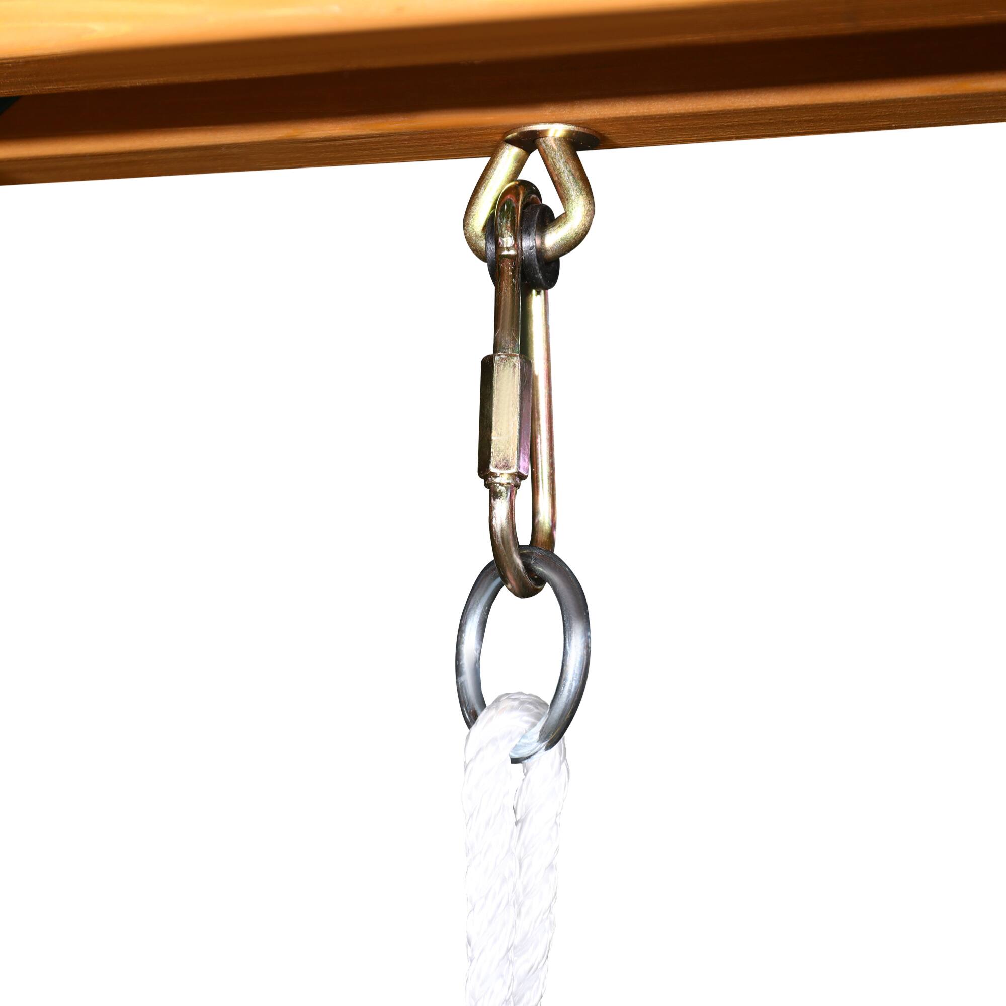 Angle. ELEMENT ACE - Outdoor Wooden Swing Set with Slide, Swings, and Climbing Wall for Backyard and Garden Play.