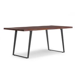Simpli Home - Delta 72 inch x 36 inch Rectangle Modern Industrial Dining Table - Dark Walnut