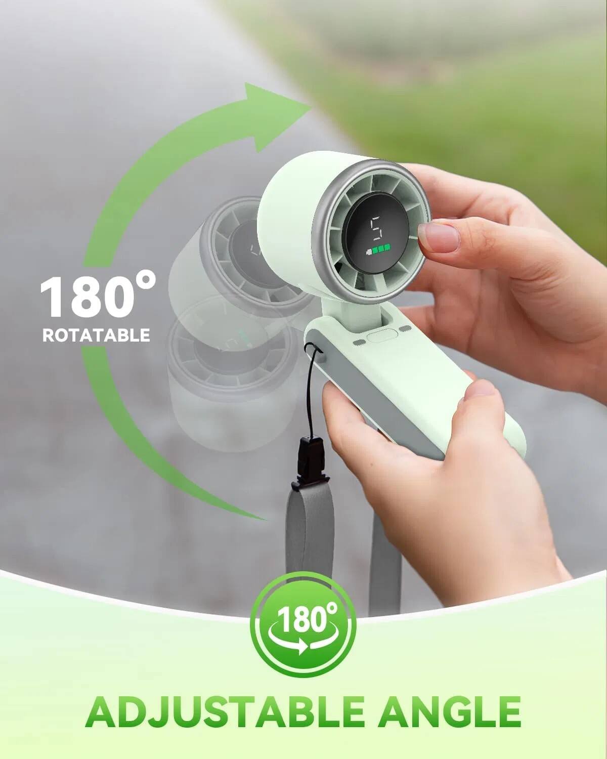 180° ROTATABLE  
180° ADJUSTABLE ANGLE