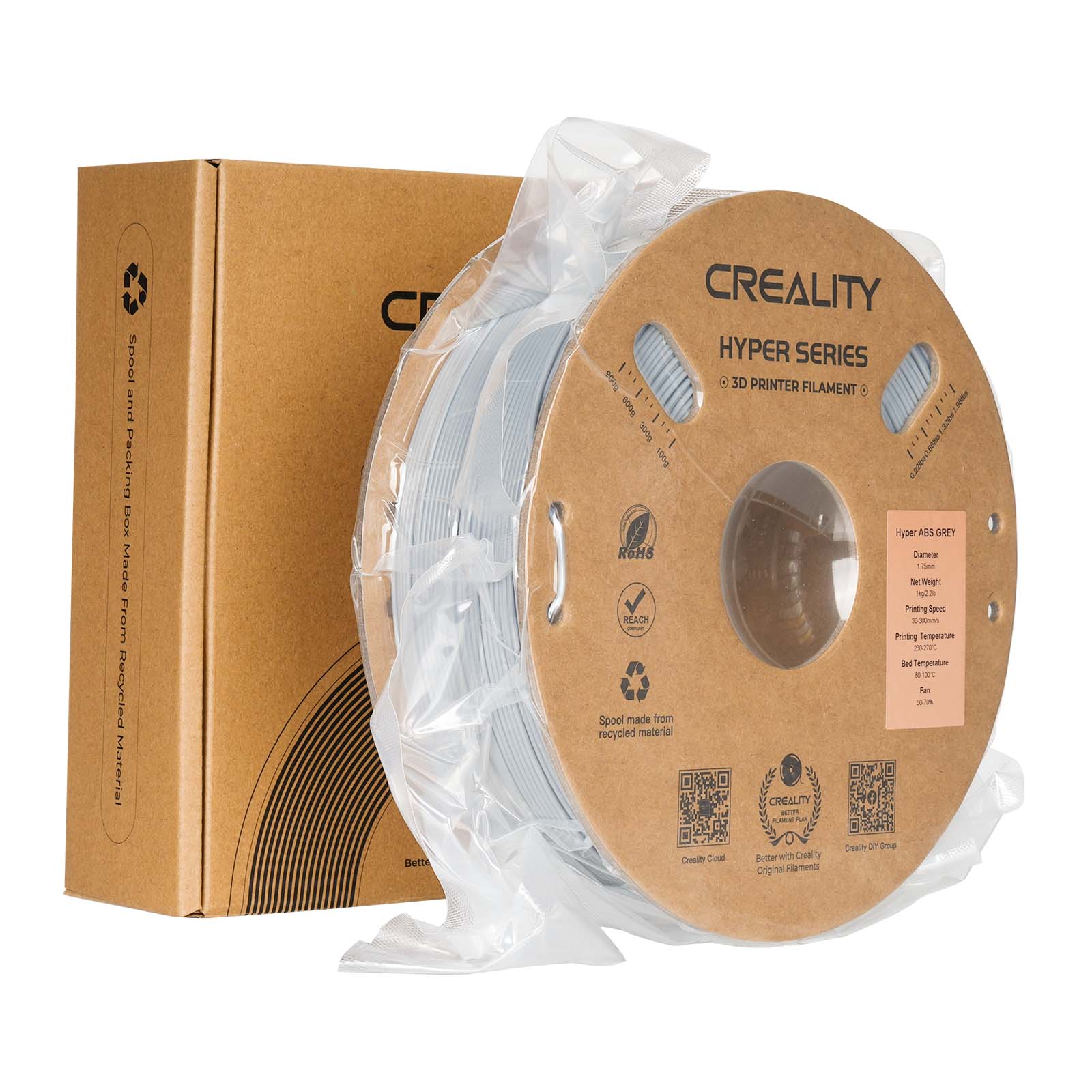 Creality Hyper Series 3D Printer Filament 1.75mm 6000m 100g - Bubble Free - PEVA - 3D Printer Filament - 3rd Party Doubles with Creality Original Filaments - Recyclable Material - Detachable Spool and Packing - Made from Recycled Material - Reach - 0% Flaws - 0% Smell - 0% Bubbles - 0% Temperature - 0% Parting Temperature - 0% Flickering - 0% Stringing - 0% Filament Breakage - 0% Jamming - 0% Warping - 0% Clogging - 0% Print Quality Issues - 0% Printing Problems - 0% Filament Winding - 0% Filament Twisting - 0% Filament Knotting - 0% Filament Tearing - 0% Filament Spooling - 0% Filament Unwinding - 0% Filament Loosening - 0% Filament Loosening - 0% Filament Loosening - 0% Filament Loosening - 0% Filament Loosening - 0% Filament Loosening - 0% Filament Loosening - 0% Filament Loosening - 0% Filament Loosening - 0% Filament Loosening - 0% Filament Loosening - 0% Filament Loosening - 0% Filament Loosening - 0% Filament Loosening - 0% Filament Loosening - 0% Filament Loosening - 0% Filament Loosening - 0% Filament Loosening - 0% Filament Loosening - 0% Filament Loosening - 0% Filament Loosening - 0% Filament Loosening - 0% Filament Loosening - 0% Filament Loosening - 0% Filament Loosening - 0% Filament Loosening - 0% Filament Loosening - 0% Filament Loosening - 0% Filament Loosening - 0% Filament Loosening - 0% Filament Loosening - 0% Filament Lo