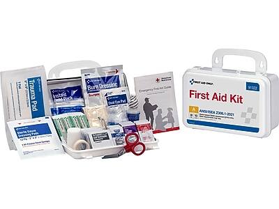 Trauma Pad Instant Pack  
Bum Dressing  
Emergency First Aid Guide  
First Aid Kit  
ANSI/SEA Z301.1-2021  
$122.22