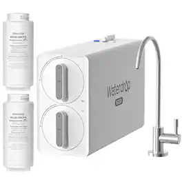 Waterdrop - G6A6 Alkaline Mineral Tankless Reverse Osmosis Water Filter, Under-Sink RO, 600 GPD, Extra 2 G6CFA Filters - White
