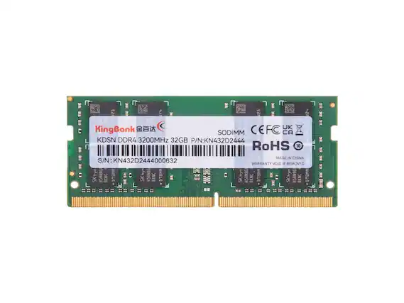 23 Y4 T. SZ 24 C UK
KingBank SODIMM CEFC CA KDSN DDR4 3200MHz 32GB
P/N: KN432D2444
RoHS 10
MADE IN CHINA
S/N: KN432D2444000632
WARRANTY VOID IF REMOVED
SKhyn H5AN8G AXNC DTBMM
SKhyn H5AN8G RXNC DTBMM
SKhyn HSAN8G AXNC DTOMM
SKhyn HSAN8G RINC DTBMM
L = I1 I1 = = = 11