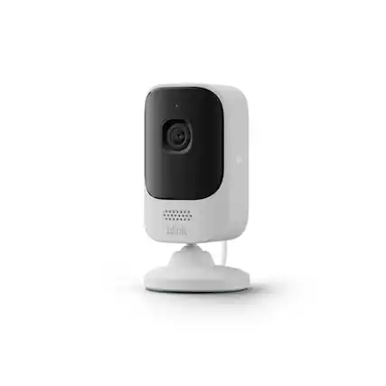 Front. Blink - Blink Mini 4K+ (newest model), plug-in indoor camera, 4K video resolution, HDR, Night Vision, motion detection - White.