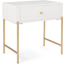 Adore Decor - Jupiter Side Table - White and Gold