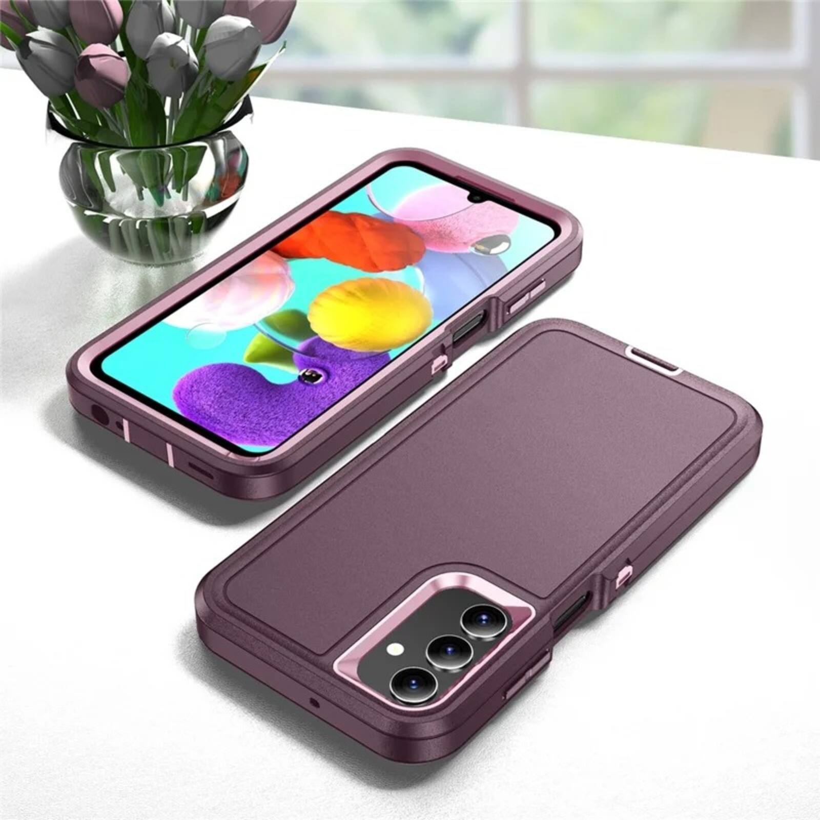 Alt View 3. UUCOVER - Heavy Duty Case For Samsung Galaxy A16 5G/4G, Dual Layer Drop Protection Rugged Bumper Shockproof Shell Protective Cover - B.