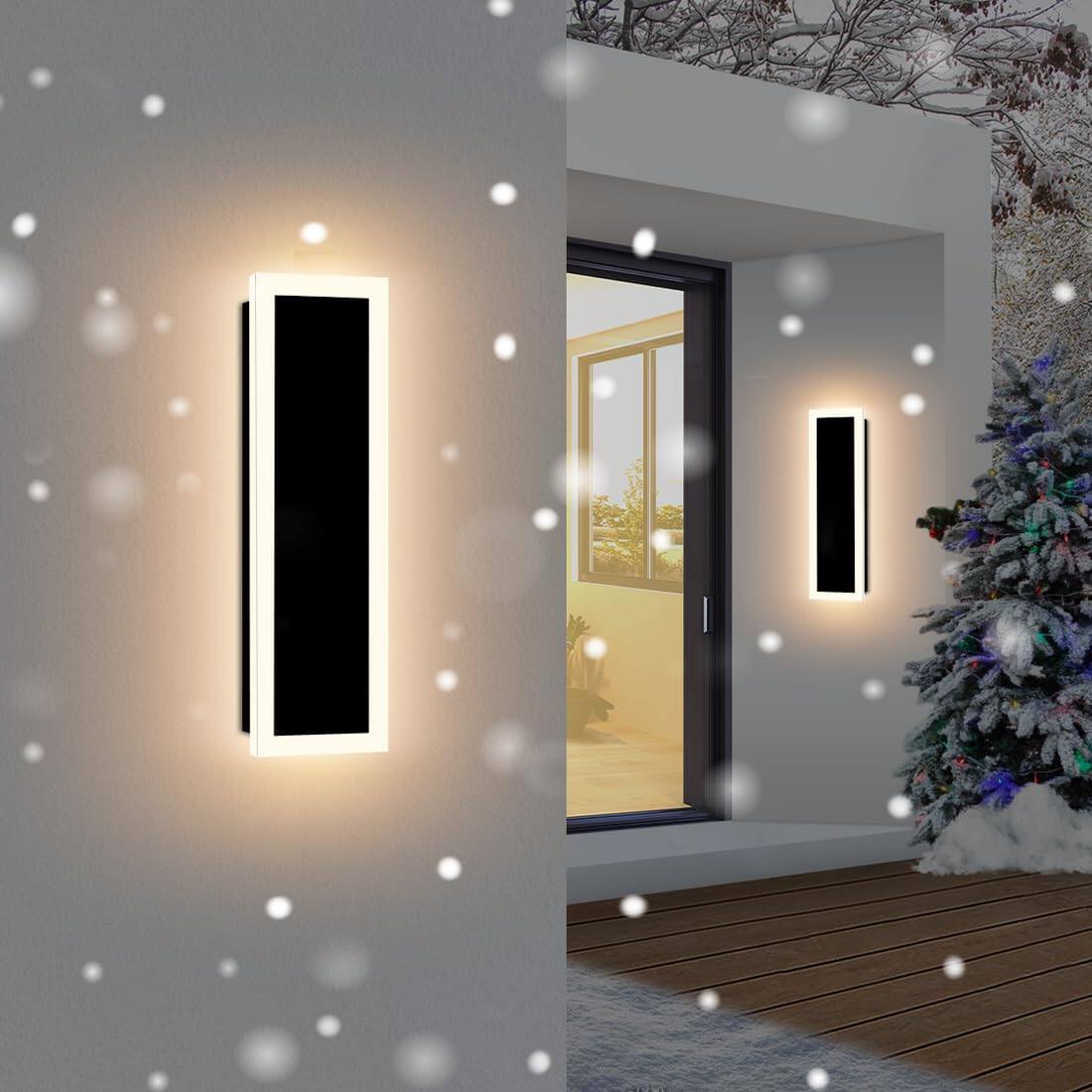 Front. Comfort Essence - pack n Modern Outdoor Wall Light Led Long Lighting Fixture Ip Waterproof Lamps Dimmable w m Sconce k k k S - 18 inch 2.