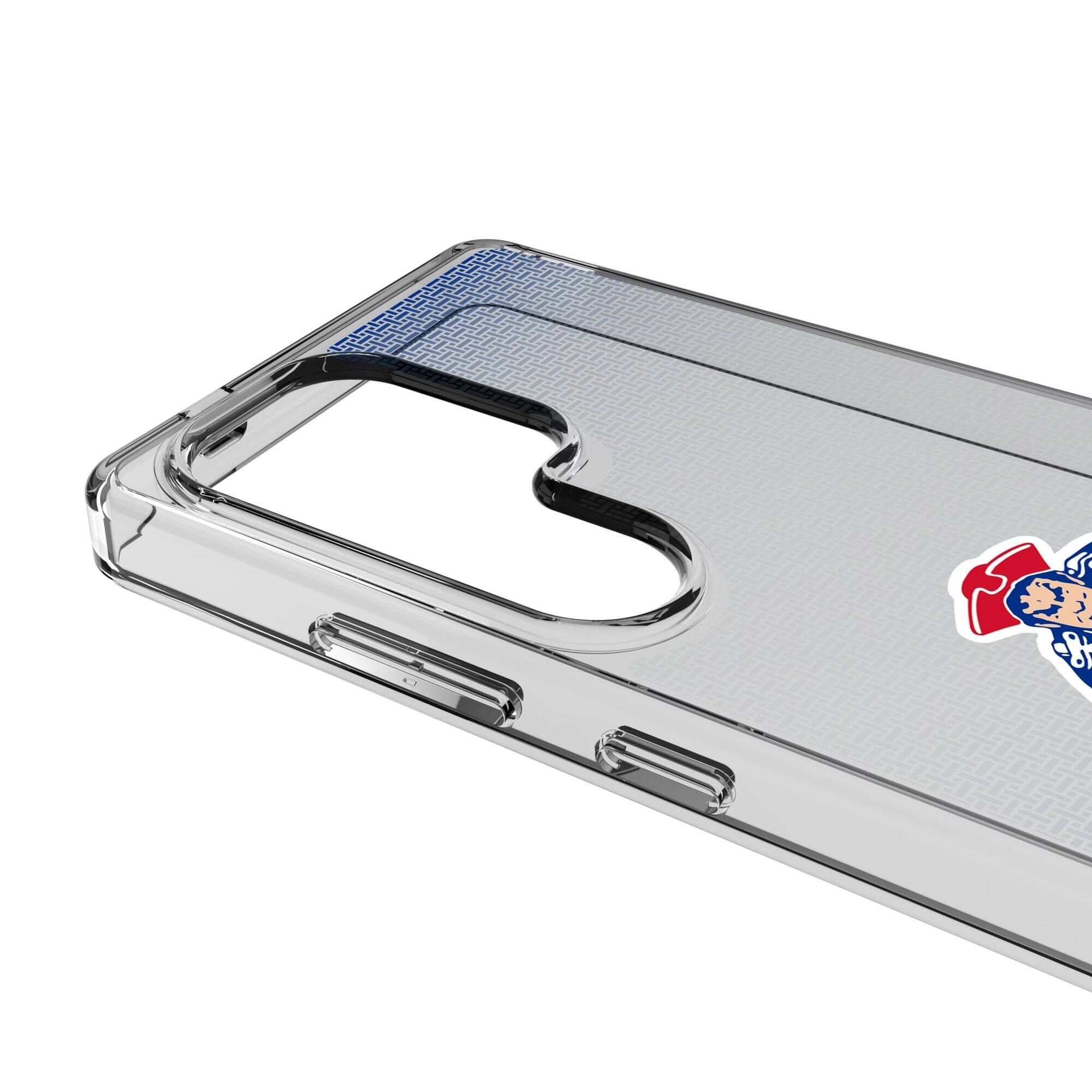 Alt View 2. Keyscaper - Linen Logo Galaxy Clear Case - S21 Plus - Multicolor.