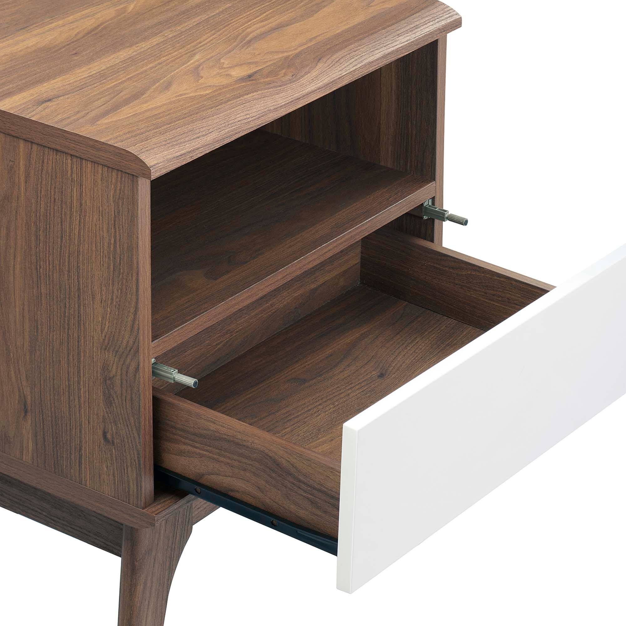 Alt View 3. Modway - Envision Nightstand by Modway - Walnut White.