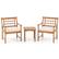 Alt View 9. Costway - 3 Pieces Acacia Wood Patio Bistro Set Outdoor Conversation Set with Cushions - Off White,Natural.