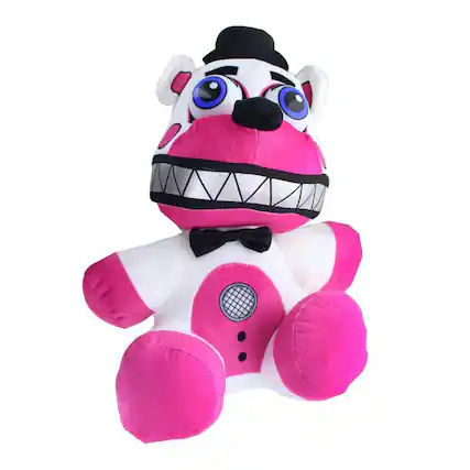Front. Chucks Toys - Five Nights at Freddys Sister Location 14 Inch Plush | Freddy - Pink.