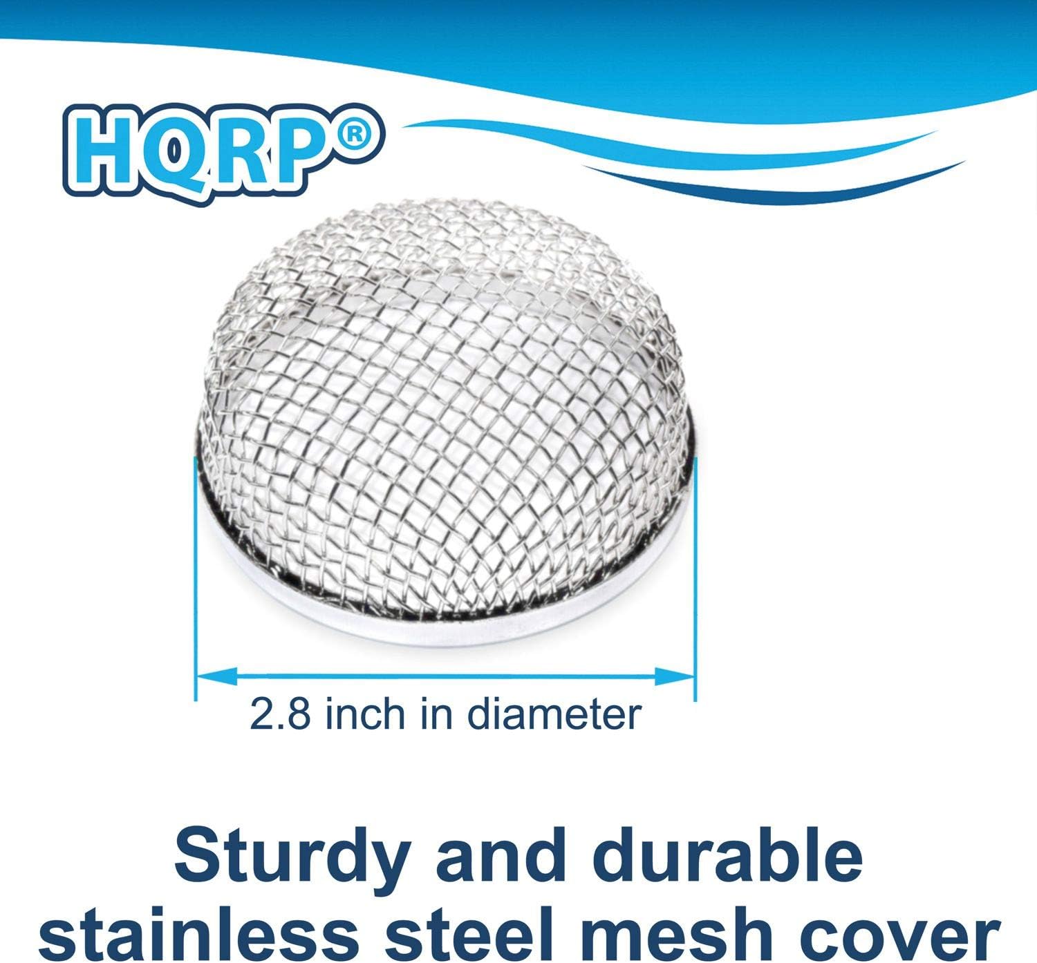 HQRP 2.8 inch in diameter Sturdy and durable stainless steel mesh cover