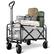 Front. Bestier - Bestier Folding Collapsible Wagon Utility Camping Cart W/Wheels & Adjustable Handle - Grey.