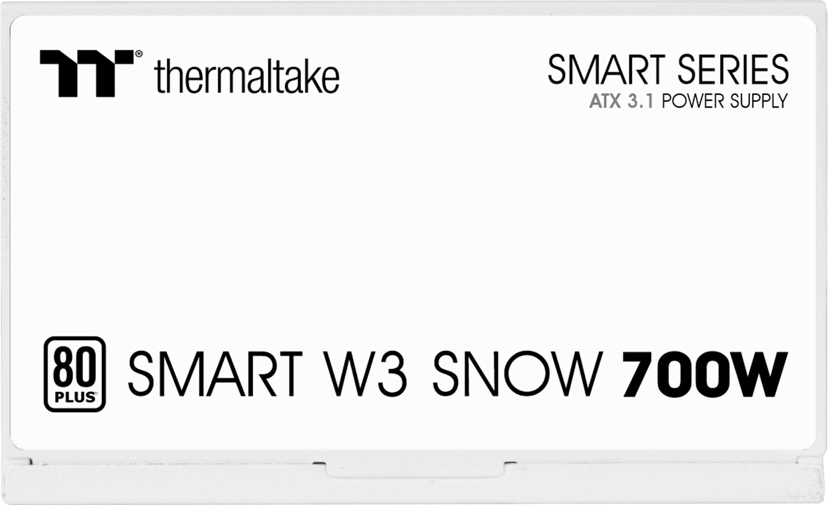 "Thermaltake SMART SERIES ATX 3.1 POWER SUPPLY 80 SMART W3 SNOW 700W PLUS."