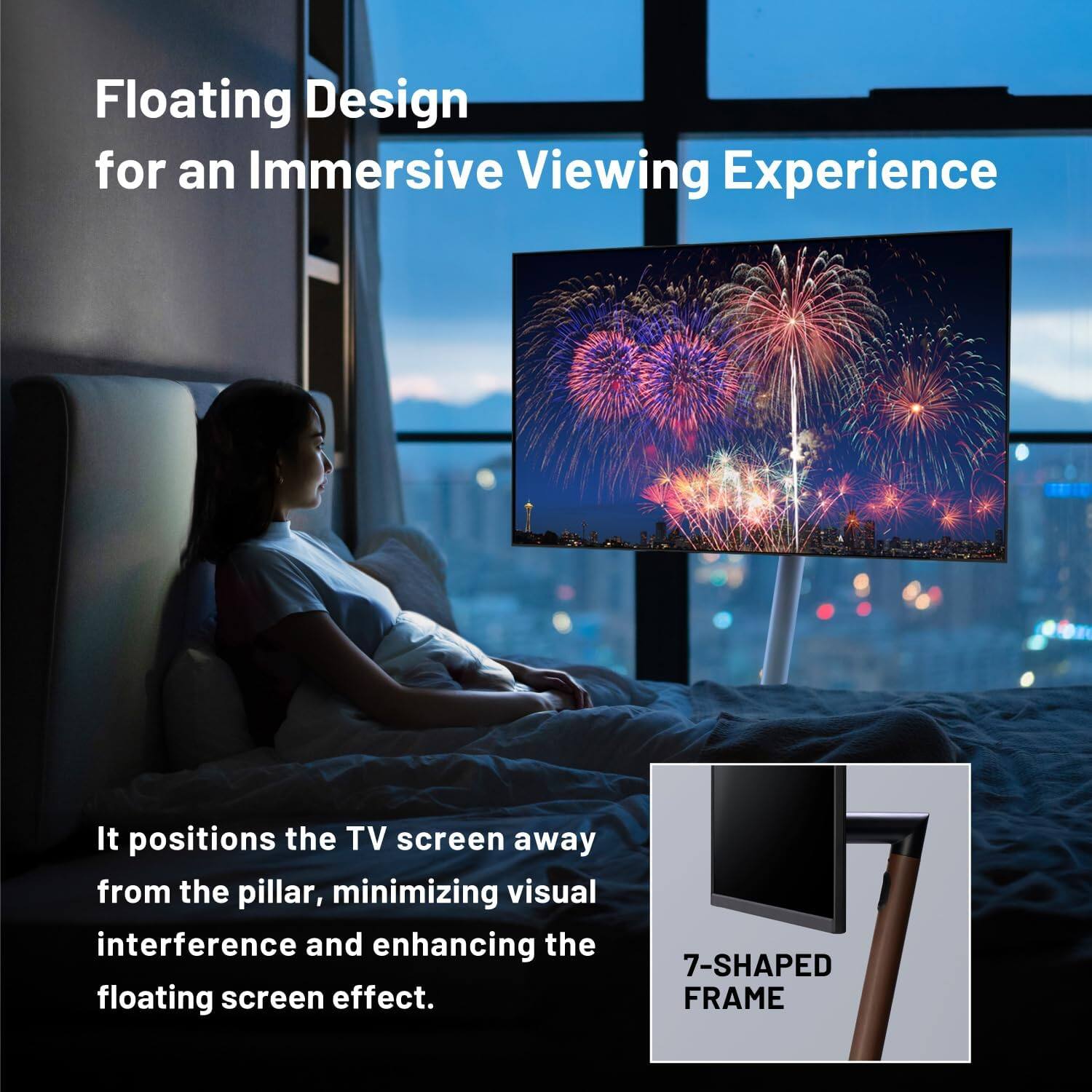 WALL SevenStand A2 Large Type – Rolling TV Stand for 45–80 Inch