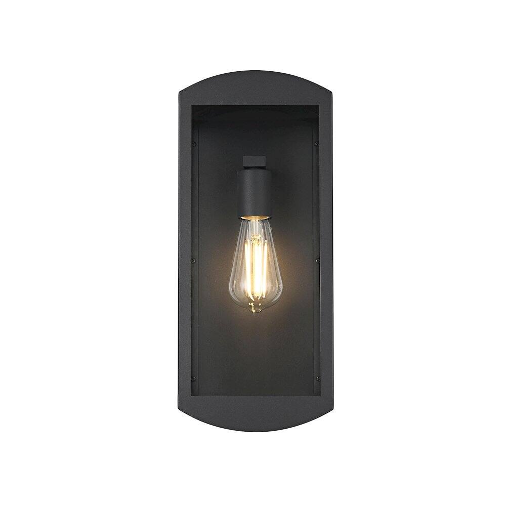 Back. Elegant Lighting - Miles 7 Inch Outdoor Wall Sconce In Black - Black.