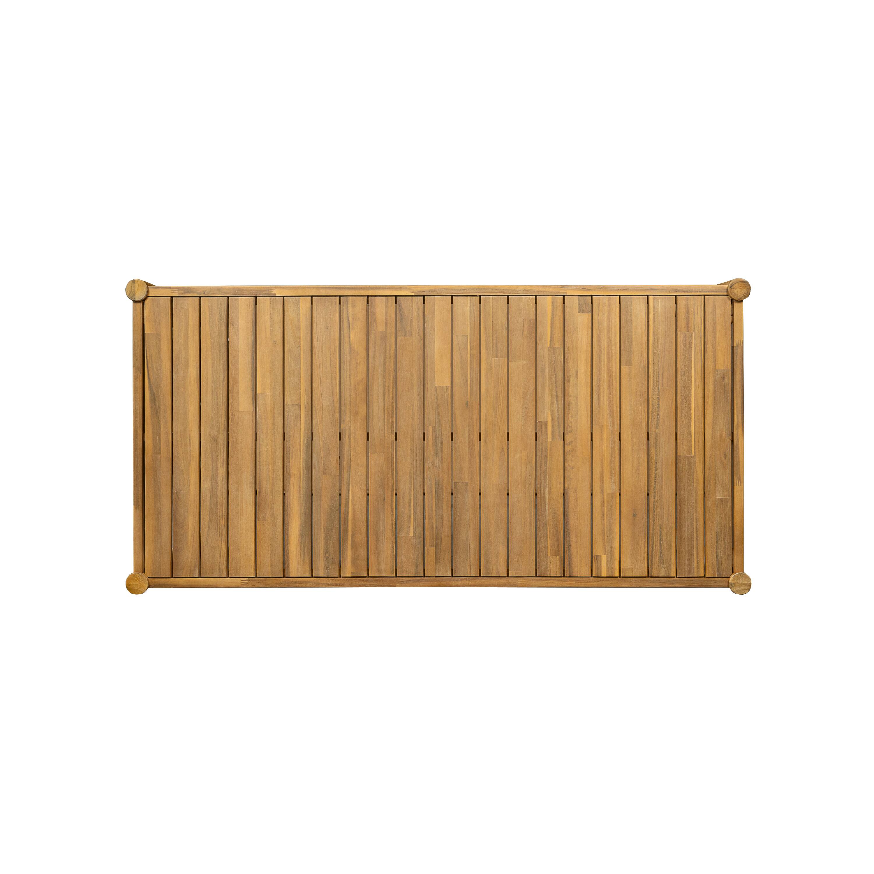 Alt View 1. Mondawe - 55"L Acacia Wood Dining Table - Light Teak.