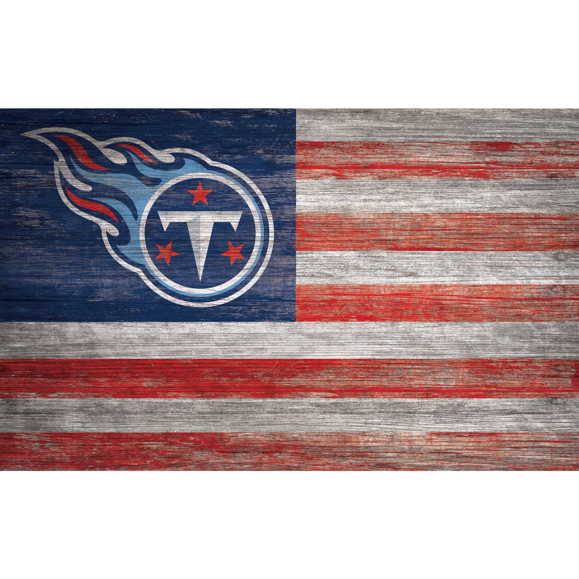 Tennessee Titans 11'' x 19'' Distressed Flag Sign
