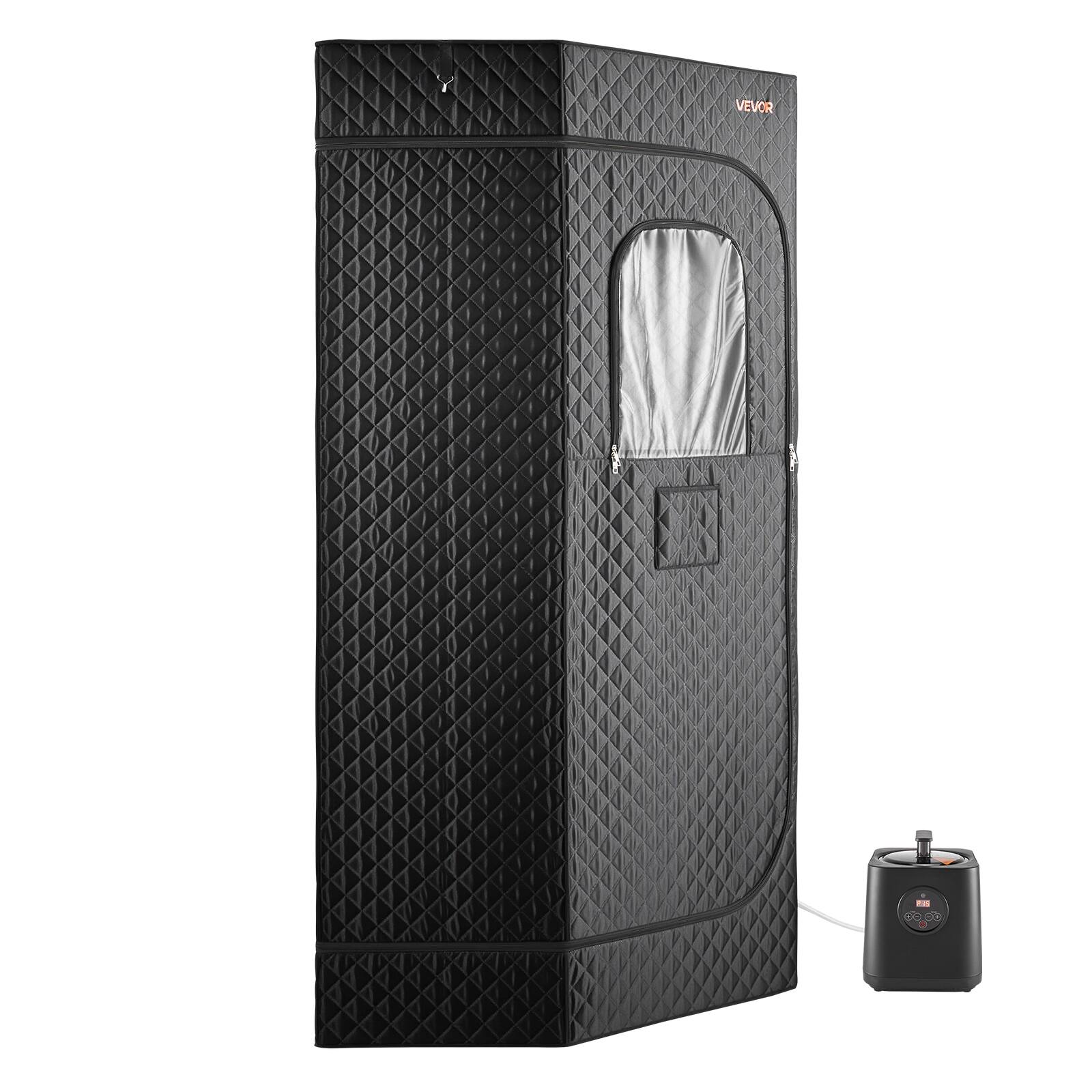 SteamＱ VEVOR Upgraded Portable Steam Sauna for Home, 1 Person Full Body