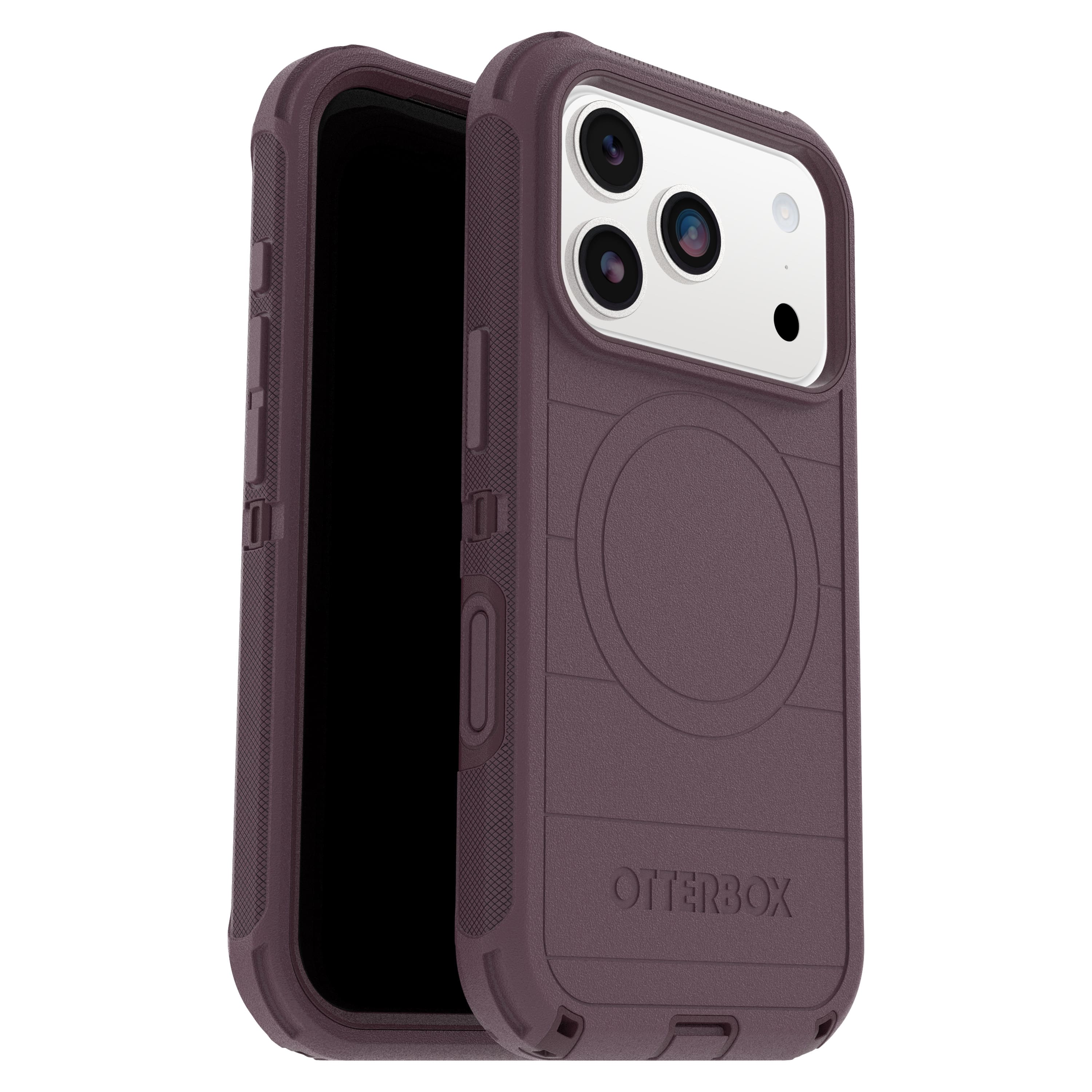 Front. OtterBox - Defender Series Pro Hard Shell for Apple iPhone 17 Pro - Purple.