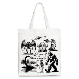 OrnamentallyYou - Respect The Local Cryptid Squad Canvas Canvas Tote Bag - White