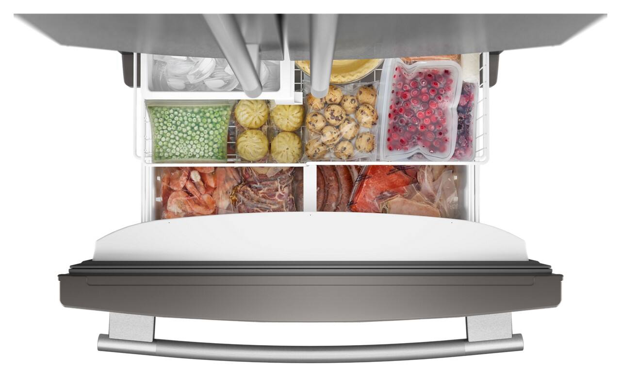 Alt View 11. KitchenAid - 33 in. Wide 22 cu. ft.  French Door Refrigerator with Internal Water Dispenser - PrintShield Stainless.