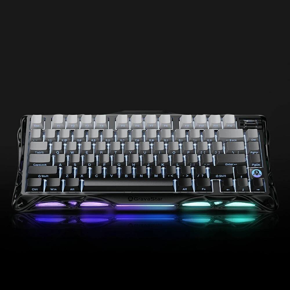 ESC F1 F2 F3 F4 F5 F6 F7 F8 F9 F10 F11 F12 1 2 3 4 5 6 7 8 9 0 - = Backspace Tab Q W E R T Y U I O P [ ] \ Enter Shift A S D F G H J K L ; ' Shift Z X C V B N M , . / Win Ctrl Alt GravaStar