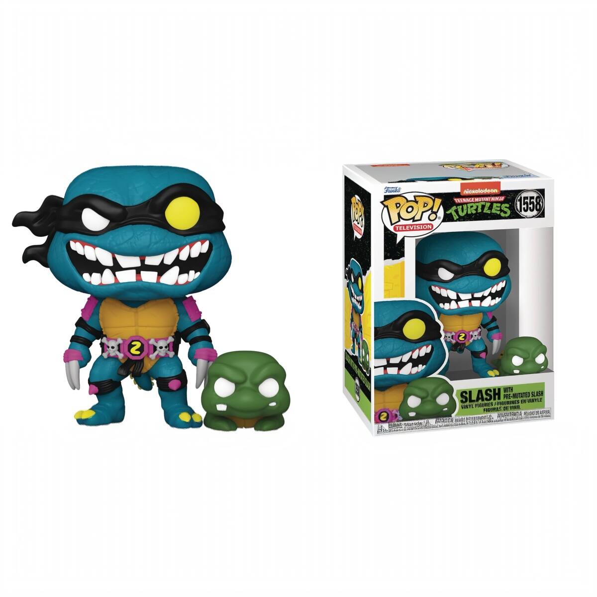 : od Nickelodeon TEENAGE MUTANT NINJA TURTLES 1558 TELEVISION V ah 2 2 WITH SLASH PRE-MUTATED SLASH FIGURES 5 FIGURES FOR SLASH FIGURES - NE FROORES D Bo0 - NVERTAA - mack aa ntaraie 1 . C - Cddda rad das adO