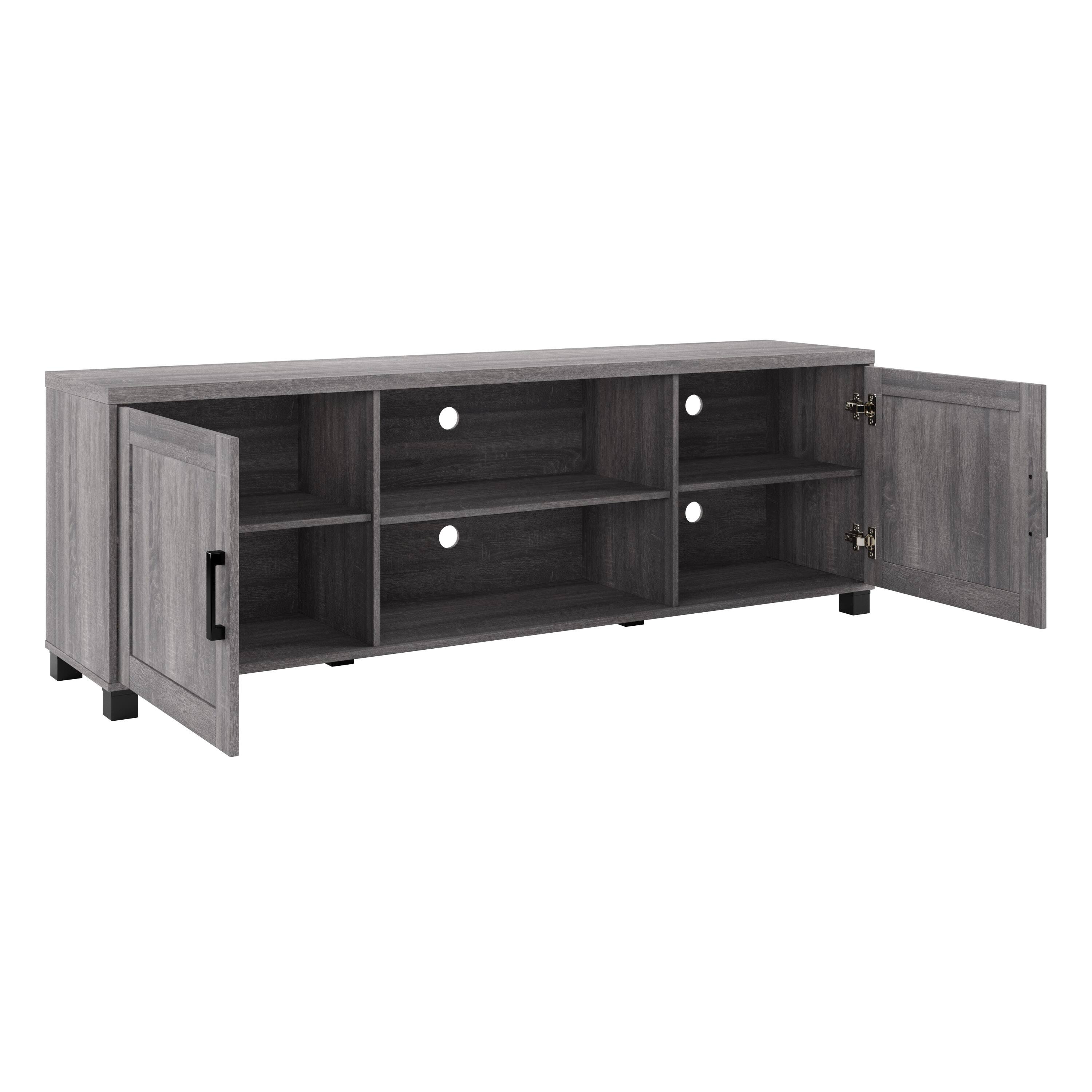 Alt View 1. CorLiving - Virlomi Collection TV Stand with Cabinets for Most TVs up to 85" - Dark Gray.