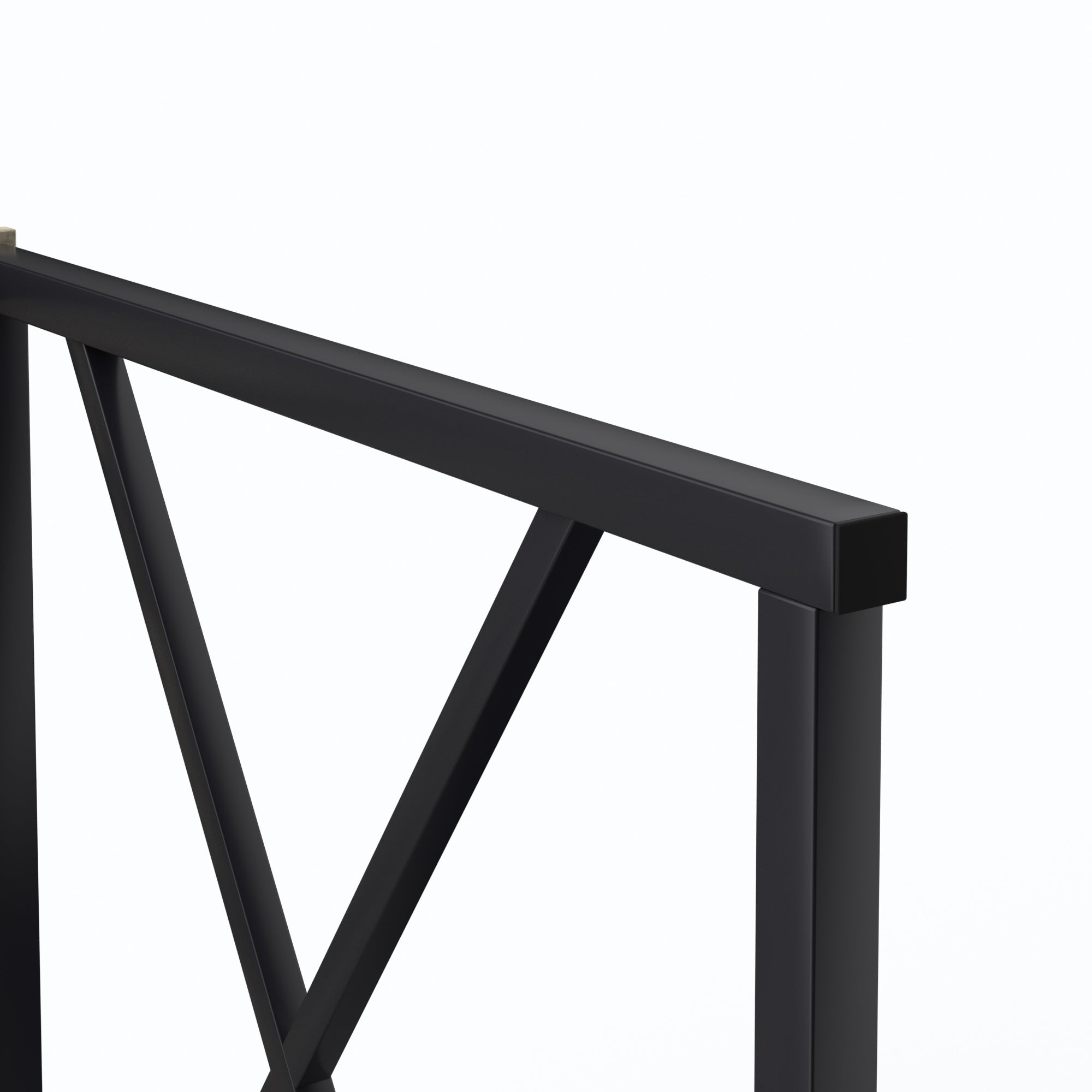 Angle. Vecelo - Dining Set: 43.3" Table & 2 Benches - Space Saving Design, Easy Assembly, Metal Frame, 4-Person Family Dining - Grey.