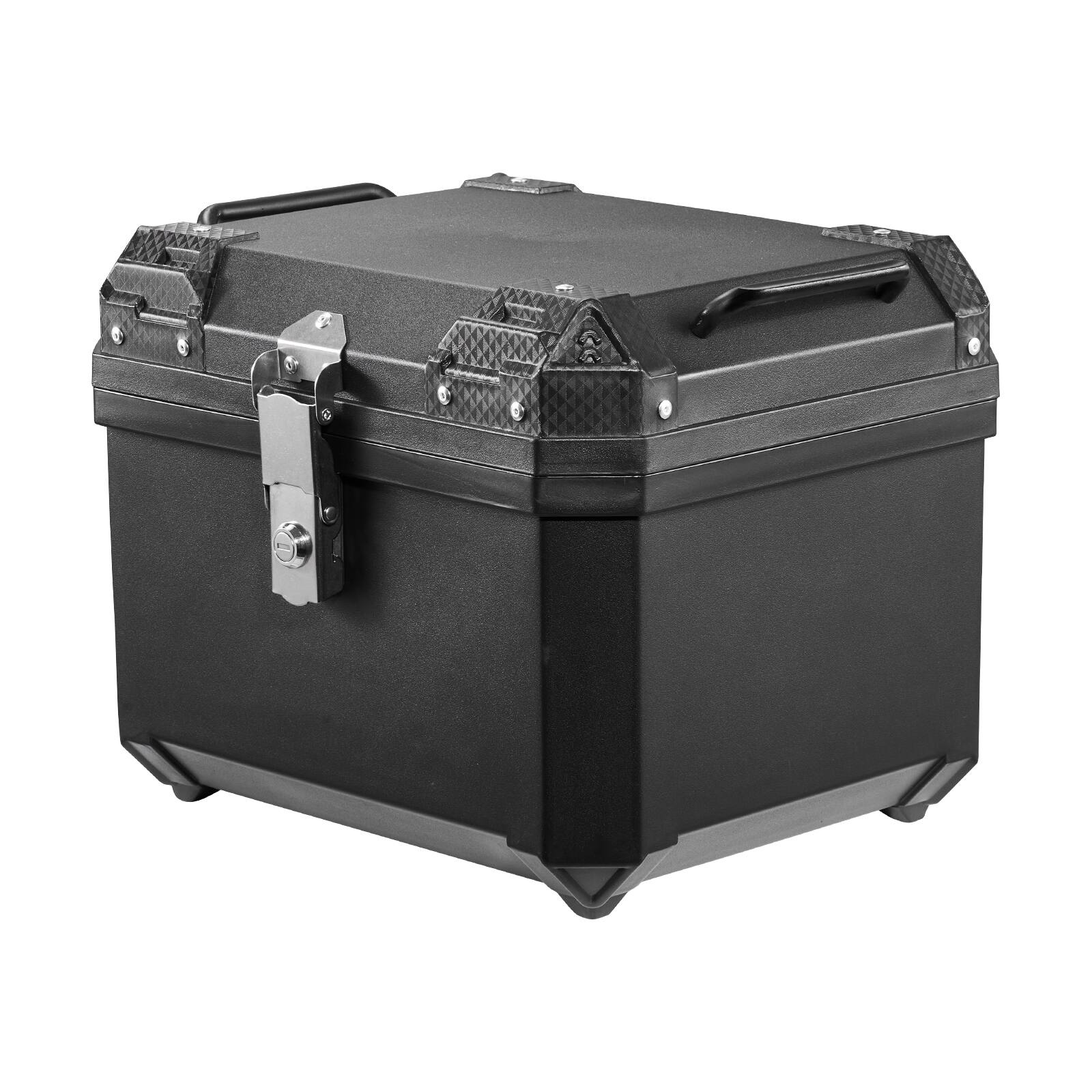 Alt View 5. VEVOR - Motorcycle Top Case 45L Universal Waterproof ABS Motorcycle Tail Case, Detachable Motorbike Top Box with Security Lock - Black.