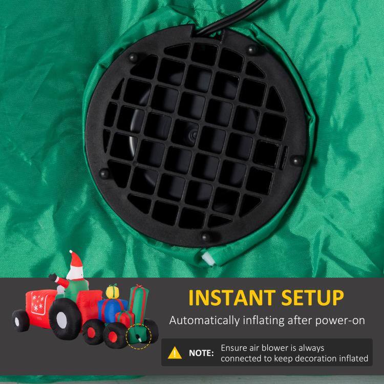 INSTANT SETUP  
Automatically inflating after power-on

NOTE: Ensure air blower is always connected to keep decoration inflated