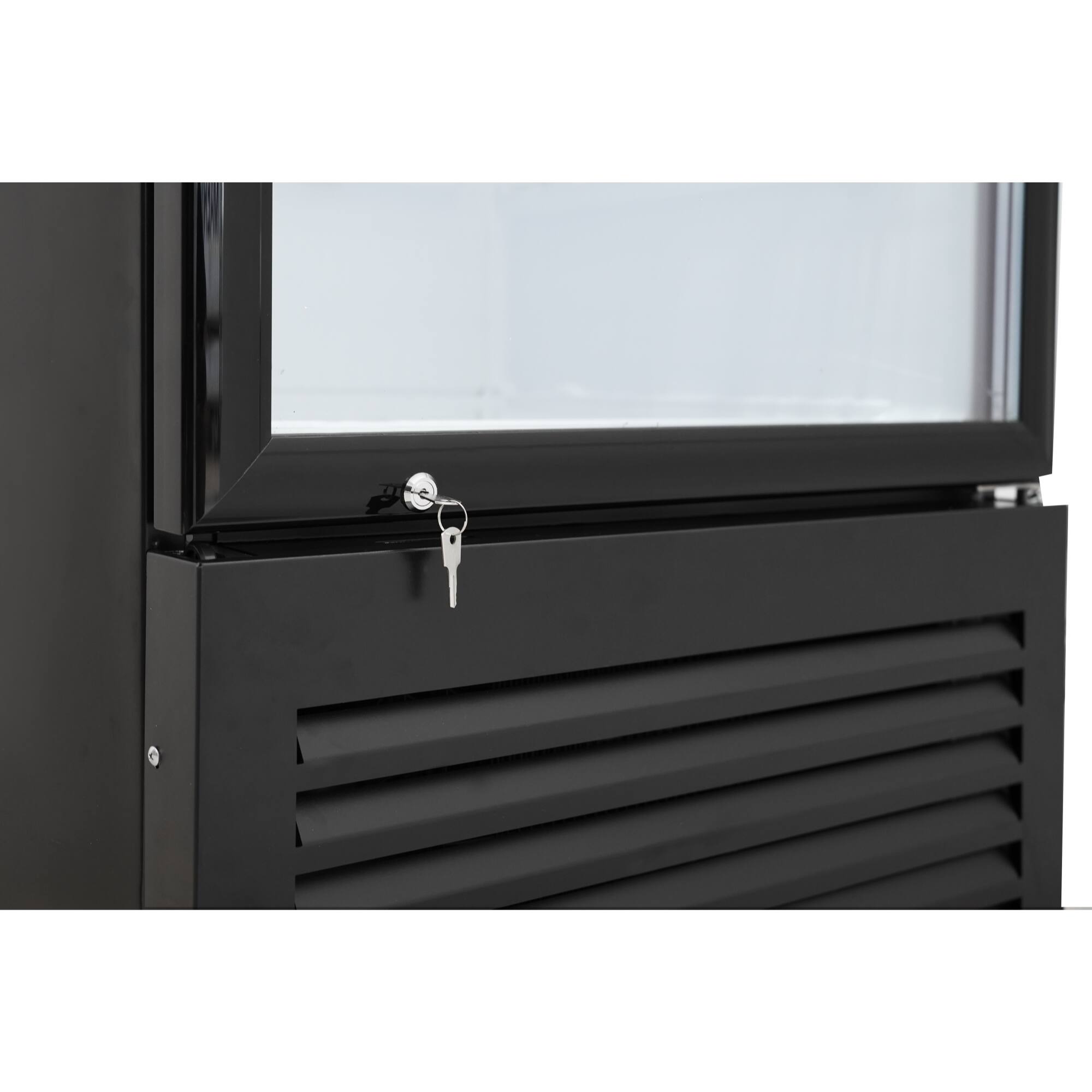 Alt View 7. Koolmore - 26 in. Commercial Merchandiser Refrigerator with LED Lights, 15 Cu. Ft. in Black (KM-MDR-1GD-15C) - Black.