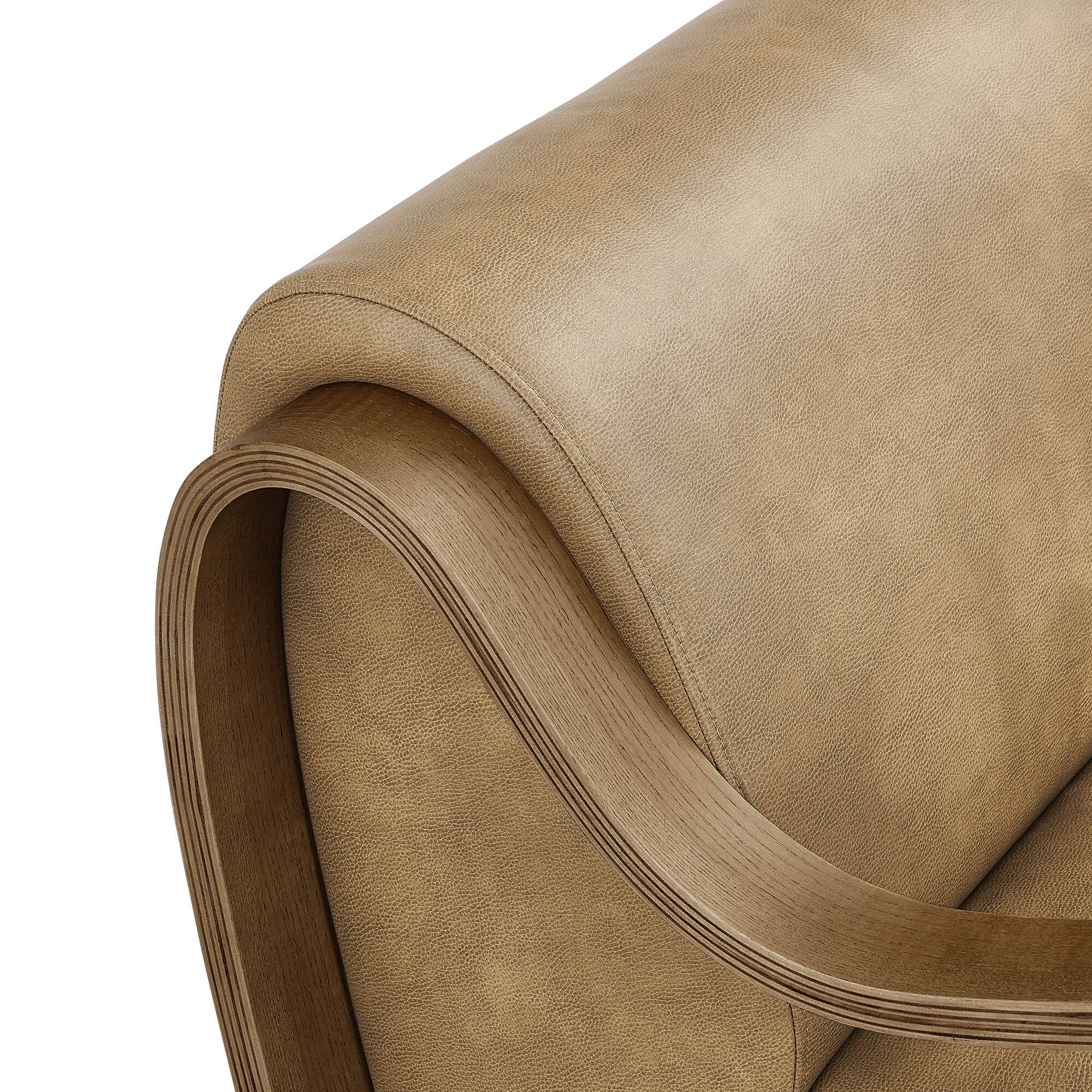 Alt View 5. Modway - Atrium Vegan Leather Accent Armchair by Modway - Toast.