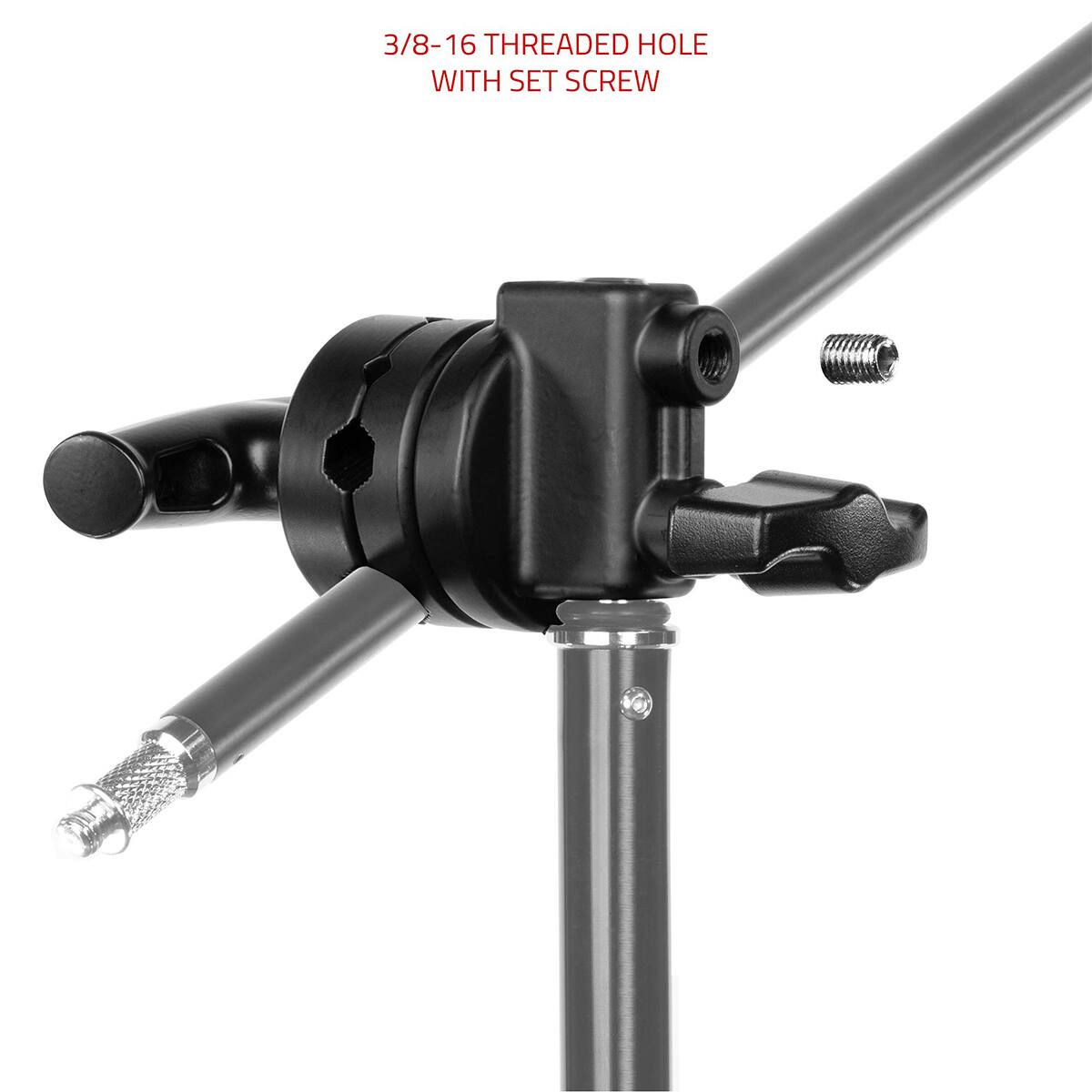 3/8-16 threaded hole with set screw