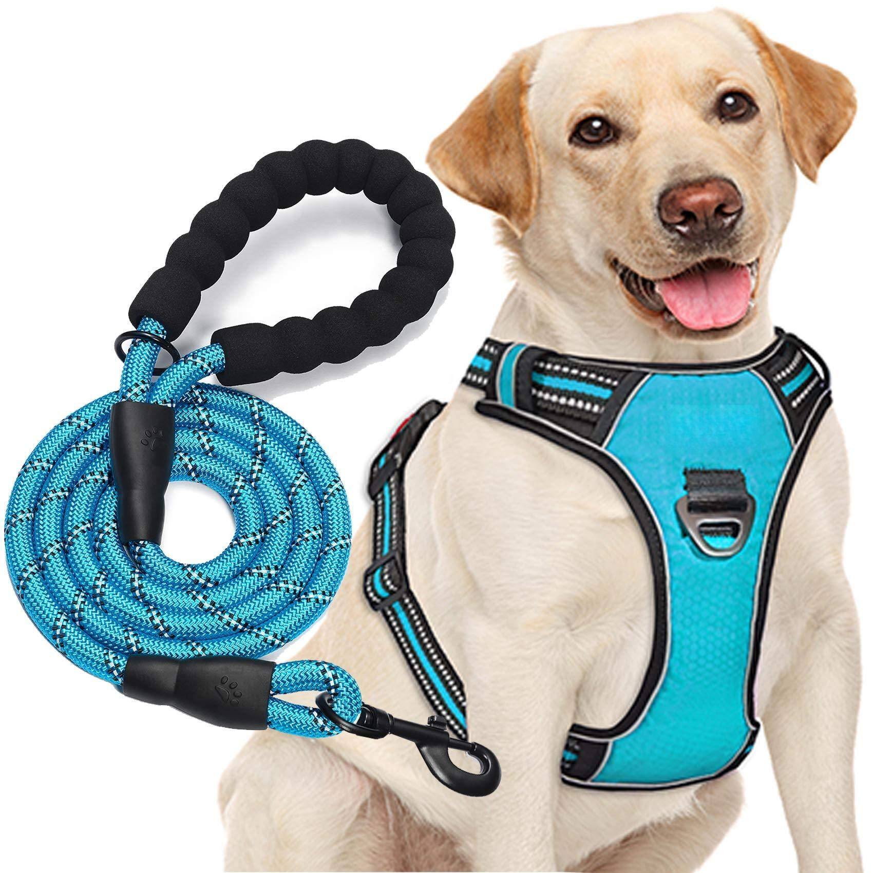 Alt View 1. Paradigms Interiors - No Pull Dog Harness Reflective Oxford Easy Control With A Free Leash neck 18 -25 5 Chest 24 5 -33 Harness - Red Harness+Leash-X-Large.