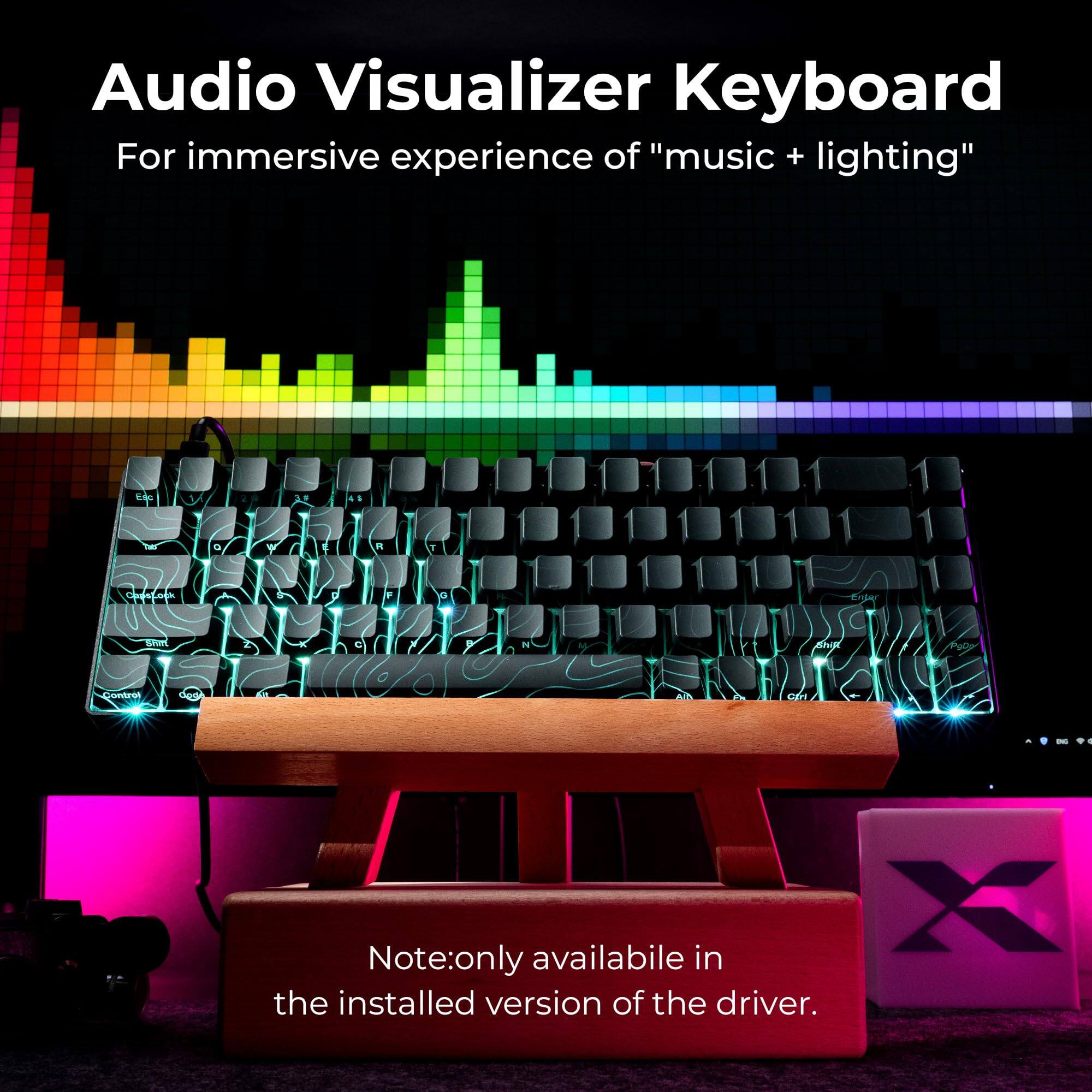 Audio Visualizer Keyboard  
For immersive experience of "music + lighting"  

Note: only available in the installed version of the driver.