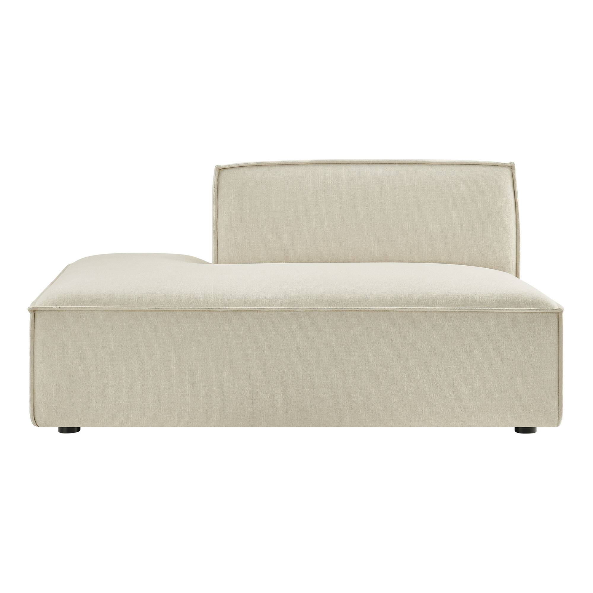 Alt View 6. Modway - Restore Performance Fabric Upholstered Left-Facing Armless Modular Chaise by Modway - Ecru.